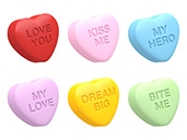 Mini Conversation Hearts Set 1 Cookie Mold