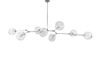 Branching Chandelier Brass with polished nickel Finish