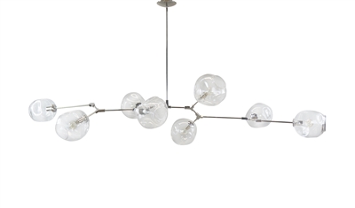 Branching Chandelier Brass with polished nickel Finish