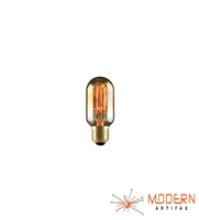 Edison Radio Style Light Bulb Tubular Smoke Amber Glass Vintage 30W