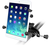 RAM X-Grip Mount w/ Yoke Clamp Base for 7"-8" Tablets (1" Ball Mount)