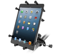 RAM X-Grip Mount w/ Yoke Clamp Base for 9"-10" Tablets (1" Ball Mount)