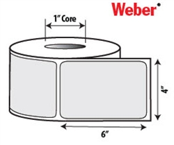 4" x 6" Direct Thermal Labels - 1" Cores