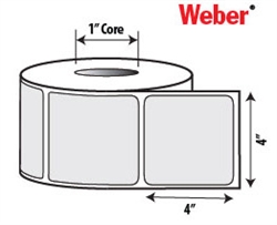 4" x 4" Direct Thermal Labels - 1" Cores