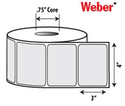 4" x 3" Direct Thermal Labels - .75" Core