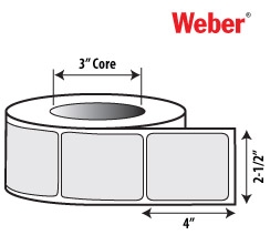 2-1/2" x 4" Thermal-Transfer Labels