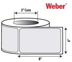 4" x 8" Thermalabel 375 Direct Thermal Labels