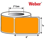 Orange - 4" x 6" Color Thermal-Transfer Labels