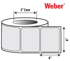 6" x 4" Thermalabel 375 Direct Thermal Labels