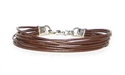 8 Strand Brown Leather Cord Bracelet