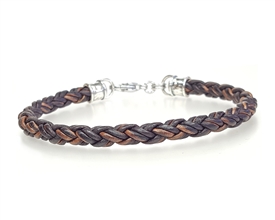 Skinny BROWN Braided Leather Bracelet