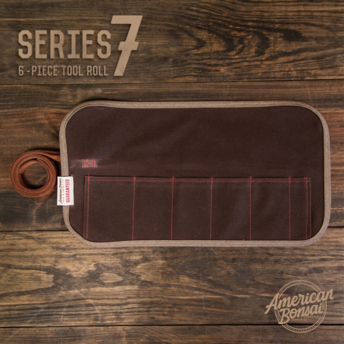 American Bonsai Waxed Canvas Tool Roll: 7 Slots - Series 7