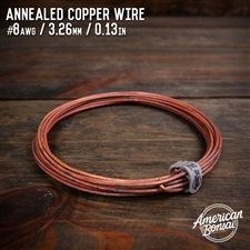 American Bonsai #8 AWG (3.26mm) Annealed Copper Bonsai Training Wire - 25 ft