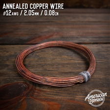 American Bonsai #12 AWG (2.05mm) Annealed Copper Bonsai Training Wire - 50 ft