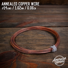 American Bonsai #14 AWG (1.62mm) Annealed Copper Bonsai Training Wire - 50 ft