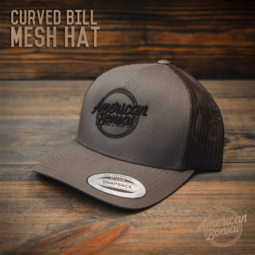 American Bonsai Mesh Hat Curved Bill: Dark Grey