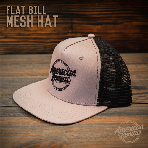 American Bonsai Mesh Hat Flat Bill: Grey