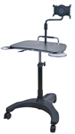 Laptop Cart and Tablet Cart with Sit Stand Height Adjustment