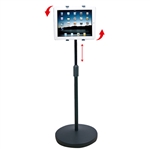 Height Adjustable Tablet Stand with Weighted Base