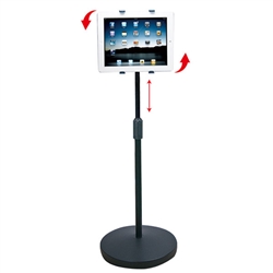 Height Adjustable Tablet Stand with Weighted Base