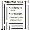 Video Wall Poles, Cut to Fit by Atdec