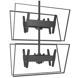 FUSION Quad Vertical Ceiling Mount for Displays up to 125 lbs.