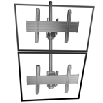 FUSION Dual Vertical Ceiling Mount - 2 Monitor Video Wall Mount for 40 to 55 inch Screens up to 125 lbs.