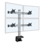 Quad Monitor Mount - 2 over 2 Monitor Desk Mount  (up to 30 lb monitors)