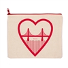 I Heart SF Zipper Culk Pouch Natural