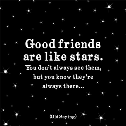 Good Friends are like Stars greeting card by Quotable