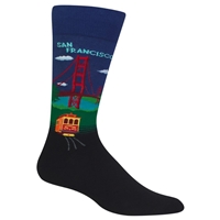 Hot Sox Men's Golden Gate Bridge Sock