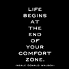 Life Begins at the End of your Comfort Zone magnet by Quotable