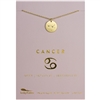 Lucky Feather Cancer Zodiac Necklace