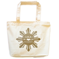 LOLA Filipino Sun Canvas Zip Tote Bag