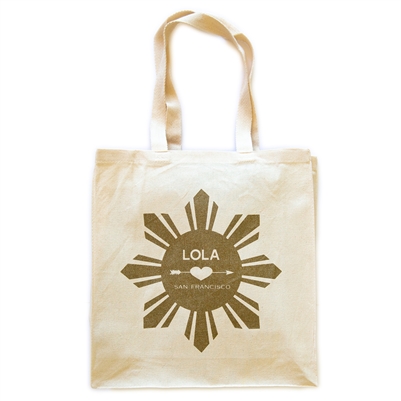LOLA Filipino Sun Canvas Tote Bag