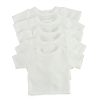 18-inch Doll Clothes - White T-Shirts, 5-Pack - fits American Girl ® Dolls