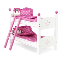 18-Inch Doll Furniture - Stackable Bunk Bed with Ladder - fits American Girl ® Dolls