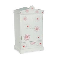 18-Inch Doll Furniture - Armoire with Floral Pattern - fits American Girl ® Dolls
