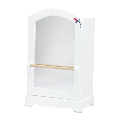 18-Inch Doll Furniture - Mirrored Closet with Ballet Barre - fits American Girl ® Dolls