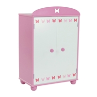 18-inch Doll Furniture - Butterfly Collection Armoire (Includes 5 Clothes Hangers) - fits American Girl ® Dolls
