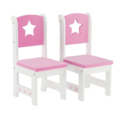 18-inch Doll Furniture - Star Collection 2 Chair Dining Set - fits American Girl ® Dolls