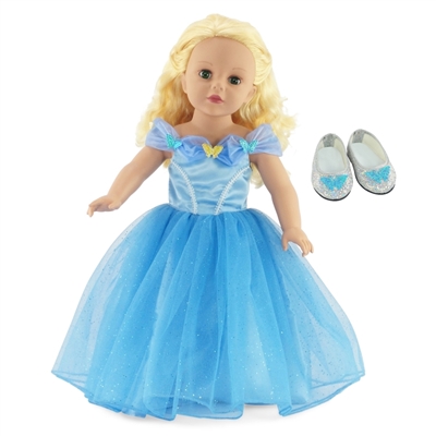 18-inch Doll Clothes - Fabulous Cinderella Inspired Ball Gown - fits American Girl ® Dolls