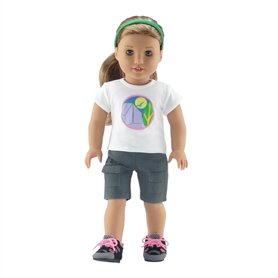 Emily Rose 18 Inch Doll Girl Scout-Inspired Camping Clothes Outfit Set | Hiking Boots Shoes Included! | Gift Boxed! | Compatible with 18" American Girl Dolls