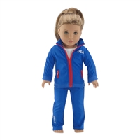 18-inch Doll Clothes - Olympic 2-piece Warm Up Outfit - fits American Girl ® Dolls