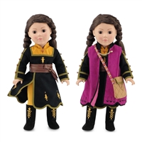 18-inch Doll Clothes - Princess Anna Frozen 2 Inspired Outfit with Boots - fits American Girl ® Dolls
