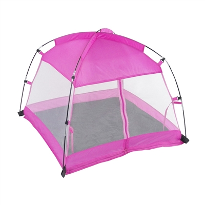 18 Inch Doll Accessories - Pink Dining Canopy Camping Tent with Case - fits American Girl ® Dolls