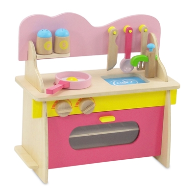 18-inch Doll Furniture - Multicolored Wooden Kitchen Set with Accessories - fits American Girl ® Dolls