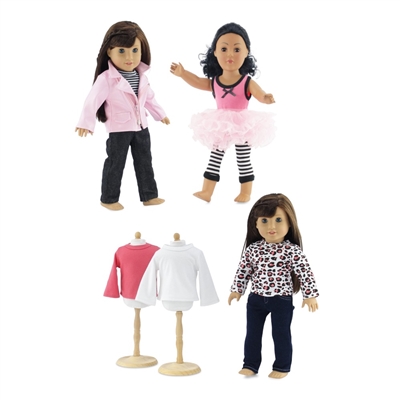 18-Inch Doll Clothes - Casual Clothing Outfit 3 Pack Set - fits American Girl ® Dolls