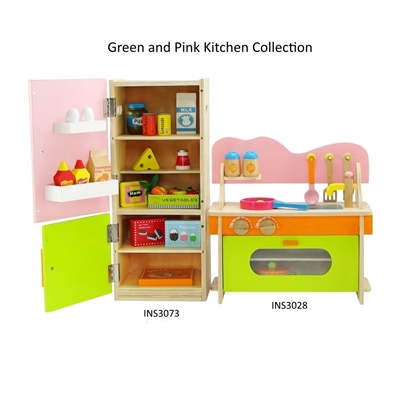 18-inch Doll Furniture - Multicolored Kitchen and Refrigerator/Freezer Set with Accessories - fits American Girl ® Dolls