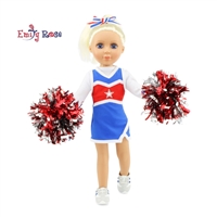 14-inch Doll Clothes - Cheerleader Outfit with Pom Poms and Gym Shoes - fits American Girl ® Dolls